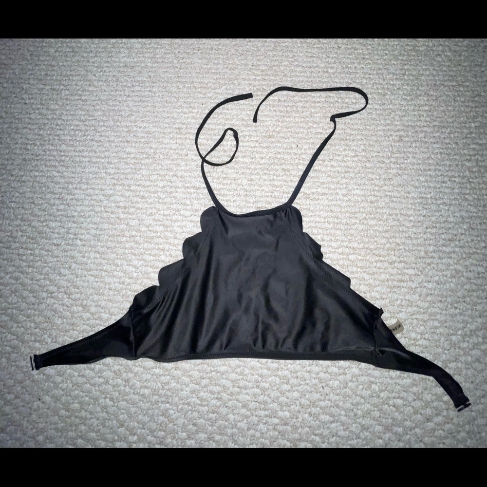 Shein high neck black swimsuit